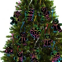 24pcs Christmas Scratch Art Crafts DIY Scratch Cards - Christmas Trees, Gingerbread Men & Winter Themes For Holiday Party & Home Decor - 24pcs/bag Gingerbread Man - View 3