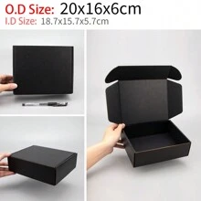 10pcs/Set Corrugated Paper Gift Box, Postal Shipping Box, Courier Packaging Box, Packing Material, Airplane Box, Gift Box, Corrugated Cardboard Box, Delivery Box, Packing Box,Christmas Valentine Day - Black Card-corrugated Paper - View 21