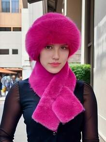 两件套户外休闲服饰 - 女士围脖和蒙古风帽子，时尚休闲装，情人节礼物 - 帽子+圍巾 - 查看 13