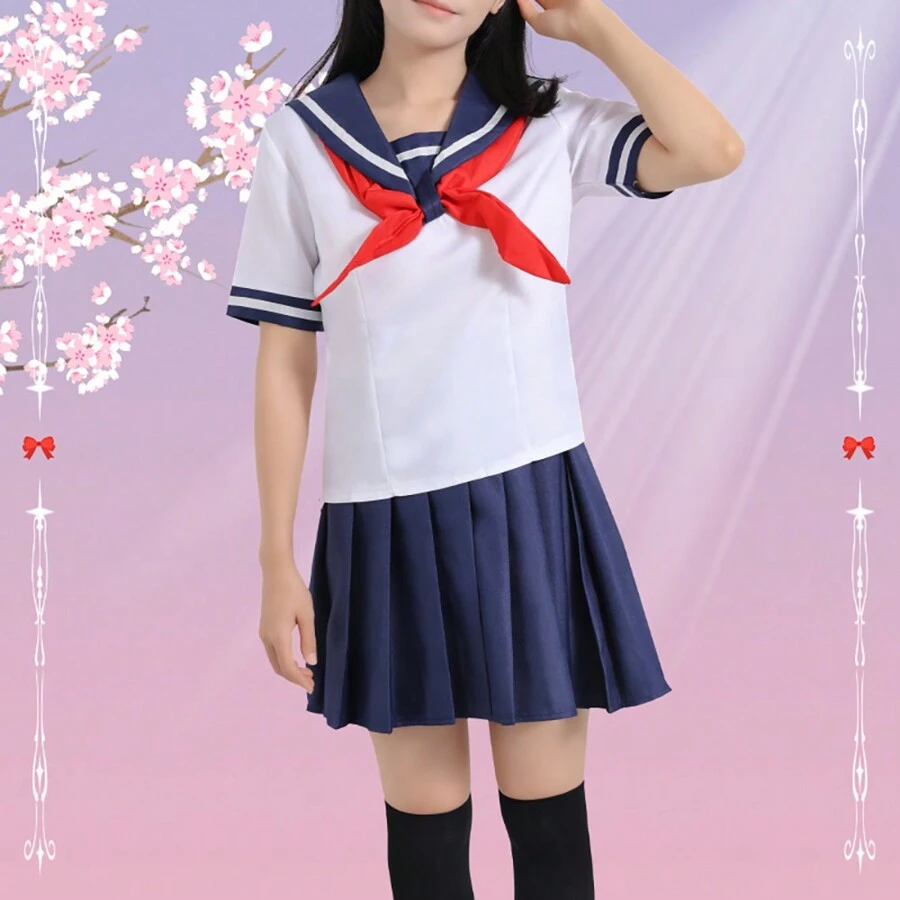 现货 角色扮演服装 Yandere-Chan Aishi Ayano JK 制服 校园风 - 白色 - 查看 1