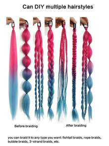 1 Tóc đuôi ngựa tết màu hồng có dây thun co giãn Tóc giả nối dài Tóc đuôi ngựa màu hồng Chất liệu tổng hợp Thích hợp cho phụ nữ Halloween, Lễ hội âm nhạc, Tiệc tùng, Cosplay, Ngày lễ và các lễ hội khác Tóc giả buộc đuôi ngựa màu Giáng sinh cho trẻ em có bím tóc đấm bốc, Dây buộc tóc co giãn, Tóc đuôi ngựa bện xoắn bằng sợi tổng hợp, - Hồng - Xem 6