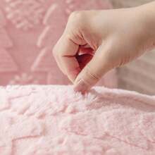 1 Vỏ gối màu hồng hình cây thông tuyết Giáng sinh bằng vải nhung, Vỏ gối trang trí không khí Giáng sinh có khóa kéo, Không có ruột gối, Giáng sinh - Hồng - Xem 6