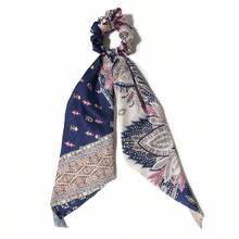 National Pattern Ribbon Style Korean Retro Floral Bow Hair Tie Fresh And Sweet Elegant Girls Ponytail Hair Tie - Multicolor - View 9