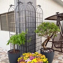2 Pack Metal Garden Trellis 86.7" X 19.7" Rustproof Trellis For Climbing Plants Outdoor Flower Support Black - Default - View 4