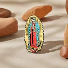 Broche de cadena de sombrero de la Virgen María, decoración de moda para ropa, bolso, sombrero, accesorio versátil, adecuado como un pequeño regalo para amigos y compañeros de clase - Multicolor - Ver 3
