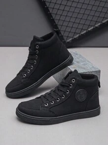 Men's Fashionable Minimalist Casual Sports Sneakers, Anti-Slip Student Athletic High Top Breathable Shoes Valentines