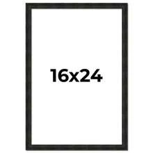 Custompictureframes.Com 16x24 Thin Barnwood Picture Frame UV Acrylic 2 Finishes - Grey And Black - Black - View 2