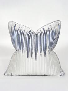 1 件黑色和灰色漸變條紋枕套,現代優雅聚酯提花鋼琴條紋墊套（圖案位置隨機）適合客廳、臥室、沙發、床,四季 - 灰色 - 查看 1