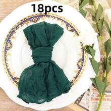 6/12/18/24/30 Pieces Purple Gauze Cheese Cloth Napkins, Multi-Color Optional Cheese Cloth Napkins Bali Cheese Cloth Napkins, Rustic Bohemian Lavender Napkins, Lavender Napkins For Family Dinners, Restaurants, Wedding Receptions, Dinners, Holiday Parties, Table Decorations
