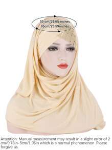 1 Peça Faixa de Cabeça de Seda Multicolorida Sólida para Mulheres Nova, Lenço Hijab de Seda Leitosa com Lantejoulas para Uso com Roupas com Véu