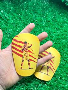 1 Cặp 10*6cm Mini Bảo Vệ Ống Chân Bóng Đá Cá Nhân Hóa - Màu vàng - Xem 3
