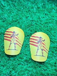 1 Cặp 10*6cm Mini Bảo Vệ Ống Chân Bóng Đá Cá Nhân Hóa - Màu vàng - Xem 4