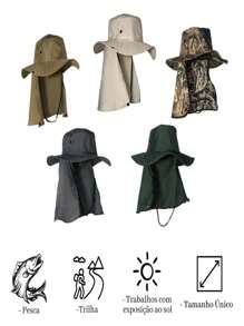 Australian Fisherman Hat Fishing Cap Neck Protection Sun Australian Camping Fisherman Hat Neck Protection - 米色 - 查看 8