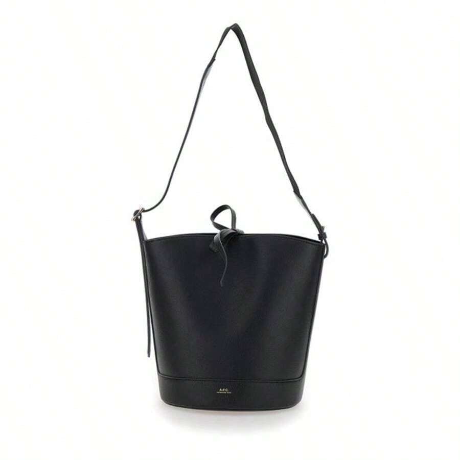 A.P.C. Ana Leather Shoulder Bag Black SHEIN USA