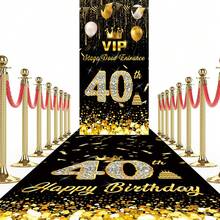 2szt. Czarno-złota rama drzwi urodzinowych, materiały dekoracyjne na drzwi urodzinowe, tło do fotografii urodzinowej, znak tła, dekoracja domu na przyjęcie urodzinowe na zewnątrz