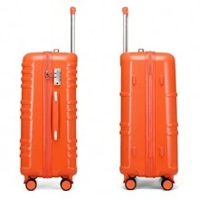 British Traveller Maleta de trolley de viaje de 24/28 pulgadas, maleta rígida de ABS+PC con 4 ruedas giratorias, ligera, para facturar, con cerradura TSA y cremallera YKK, ideal para viajes de negocios, escuela y uso diario, adecuada para hombres y mujeres, maleta de viaje duradera