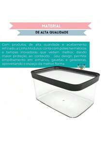 Conjunto Com 3 Potes Herméticos Cozinha 2,5 Litros  Kit Com 3 potes Hermeticos 2500ml Porta Mantimentos para grãos arroz ração Resistente