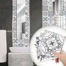 10 件/包即撕即贴 PVC 水晶马赛克瓷砖贴纸，防水防油装饰瓷砖贴花，适用于厨房、浴室、家居装修 DIY，有 10x10cm、15x15cm、20x20cm 尺寸可选 - 彩色 - 查看 3