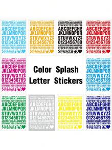 Buchstaben Aufkleber Vinyl Buchstaben Nummer Aufkleber Set, farbige ABC Aufkleber für Kartenherstellung, Scrapbooking, Schilder, Wasserflaschen, Schule, Büroordner, Weihnachtsgeschenke, Party Zubehör, DIY Projekte und Feiertagsdekorationen (2 Blatt 250+ Stück)