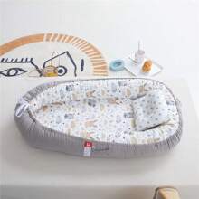 1 pièce Nid bébé style hibou gris portable avec oreiller, lit bébé dans le berceau, Saint-Valentin