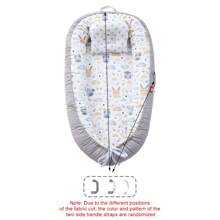 1 pièce Nid bébé style hibou gris portable avec oreiller, lit bébé dans le berceau, Saint-Valentin