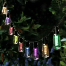 NetHong 30 LED Solar Powered Retro Bulb String Lights Garden Outdoor Fairy Christmas Lamps(6.5M/22FT) Solar Powered Patio Lights For Garden Yard Porch Wedding Party Decoration