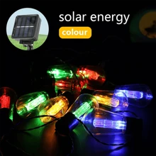 NetHong 30 LED Solar Powered Retro Bulb String Lights Garden Outdoor Fairy Christmas Lamps(6.5M/22FT) Solar Powered Patio Lights For Garden Yard Porch Wedding Party Decoration