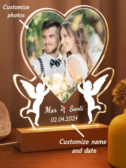 1pc,Personalized Anniversary Couples Gifts For Women And Men, Custom Acrylic Heart Picture Frame With Photo, Custom Acrylic Spotify Plaque With Night Light, Personalized Wedding Gifts Couples, Valentine Day, Valentine Day Decor High-Quality,Stylish Custom,Personalized,Unique Ideal Gifts For Her Boyfriend,Girlfriend For Valentine's Day,For Anniversaries,For Weddings Living Room,Home Birthday Graduation,Slow Summer Living,Multi-Functional, Ornamental,Reusable,Exquisite,Stylish,High-Quality,Colorful,Modern,Custom,Personalized,Unique,Ideal Gifts For Him,Ideal Gifts For Her,Boyfriend,Dad,Girlfriend,Mom,Family,Friends,Tea Room,Home,Garden,Office,For Anniversaries,For Valentine's Day,For Mother's Day,For Birthdays,For Father's Day,For Graduation,For Weddings,For Housewarming,Home Decor Living Room