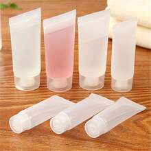 3pcs PE Soft Tubes 30ml Refillable Clear Scrube Cream Tube Facial Cleaner Handcream Container Portable Emulsion Dispensing Tube Es - Multicolor - View 2