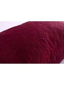 MarCielo 2 Pieces Embroidered Pillow Shams King Size - Màu Đỏ Sâu - Xem 4