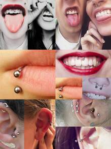 CIZME 8PCS Internally Threaded Septum Ring Silver Black Gold Septum Rings 16G Septum Piercing Stainless Steel Septum Jewelry Septum Nose Rings 16 Gauge Small Septum Ring Horseshoe With Replacement Balls - Multicolor - View 3