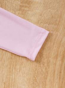 2pcs/Set Young Girl Cartoon Animal Printed Long Sleeve T-Shirt And Pants Comfortable Outfit - Pink - View 6