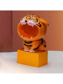 Key Storage Box Trinket Sundries Big Mouth Tigers Sculpture For Desk Bedroom Entrance Home Decor - 紅色 - 查看 2