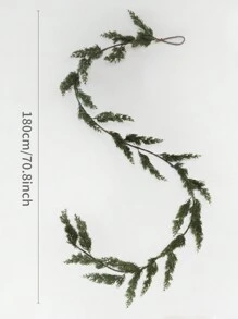 1 件 180 厘米 3D 长人造松树花环，适用于圣诞派对装饰、壁炉装饰、卧室装饰、桌面装饰、楼梯装饰、Ation 家居装饰圣诞装饰 - 1pc 立體長松柏模擬藤條 - 查看 2