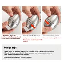 Creative Kitchen Mechanical Timer Egg Type Timer 60 Minutes Student Timing Baking Cooking Reminder