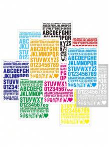 Buchstaben Aufkleber Vinyl Buchstaben Nummer Aufkleber Set, farbige ABC Aufkleber für Kartenherstellung, Scrapbooking, Schilder, Wasserflaschen, Schule, Büroordner, Weihnachtsgeschenke, Party Zubehör, DIY Projekte und Feiertagsdekorationen (2 Blatt 250+ Stück)