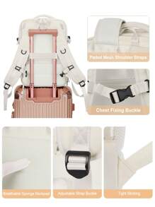 40L Travel Backpack For Women Men, Expandable Backpack 17 Inch Laptop Backpack Flight Approved Luggage Carry On Water Resistant Computer Backpack For Weekender Overnight Large Daypack Back Pack With Laptop Compartment Teacher Personal Item Backpack Rucksack Airplane Accessories Waterproof Hiking Business Trip Carry On Backpack - Multicolor - View 7