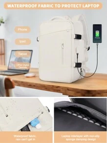 40L Travel Backpack For Women Men, Expandable Backpack 17 Inch Laptop Backpack Flight Approved Luggage Carry On Water Resistant Computer Backpack For Weekender Overnight Large Daypack Back Pack With Laptop Compartment Teacher Personal Item Backpack Rucksack Airplane Accessories Waterproof Hiking Business Trip Carry On Backpack - Multicolor - View 6