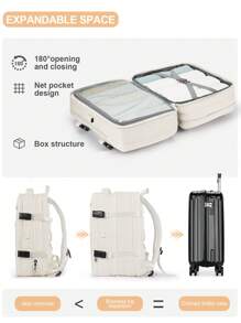 40L Travel Backpack For Women Men, Expandable Backpack 17 Inch Laptop Backpack Flight Approved Luggage Carry On Water Resistant Computer Backpack For Weekender Overnight Large Daypack Back Pack With Laptop Compartment Teacher Personal Item Backpack Rucksack Airplane Accessories Waterproof Hiking Business Trip Carry On Backpack - Multicolor - View 3