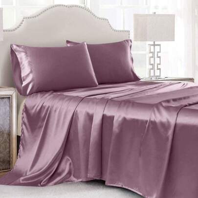 4Pcs Luxury Satin F…