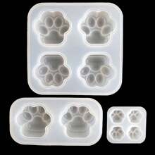 1pc Cat Paw Silicone Mold, Cute Cat Claw DIY Epoxy Resin Moldmaking Accessory - Multicolor - View 1