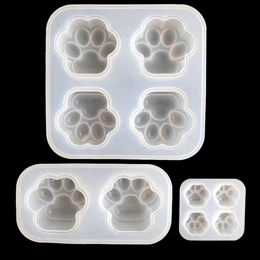 1pc Cat Paw Silicone Mold, Cute Cat Claw DIY Epoxy Resin Moldmaking Accessory - Multicolor - View 1