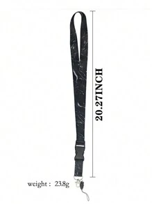 1pc Marble & Galaxy Pattern Lanyard, Suitable For Doctors, Nurses, Students, Teachers, Exhibition Staff ID Badge Holders, Can Be Used As Exhibition, Gift, Keychain Or Daily Use Car Accessories Bag Charm School