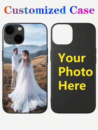 Anpassningsbart bröllopsfototelefonskal, mattsvart mjukt heltäckande telefonskydd kompatibelt med Samsung A14/A52s, XR, 11, 13, säsongens val, 2025telefonskal