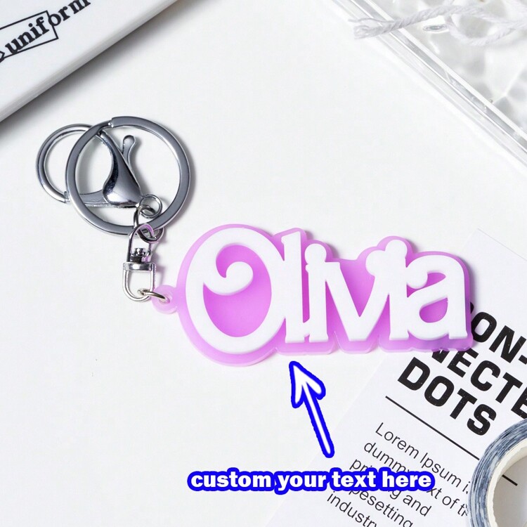 定制包袋配件和背包零件 - 定制字母钥匙扣，马卡龙色，可爱的亚克力字母包袋挂饰，适合任何场合的钥匙扣、包袋、送给家人和朋友的礼物、节日和生日礼物、送给孩子的礼物、返校最佳礼物 - 彩色 - 查看 17