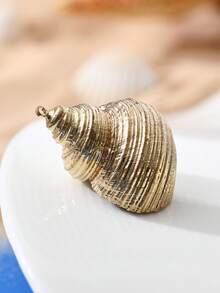 1-10 chiếc thời trang vỏ sò mạ vàng tự nhiên, mặt dây chuyền động vật thân mềm biển cho vòng cổ tự làm, hoa tai, móc chìa khóa, đồ trang trí bể cá, đồ trang sức quà tặng cho cặp đôi - Nhiều màu - Xem 8