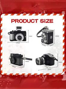 4pcs Mini Camera Mini DSLR Camera Props Camera Decorations Mini Retro Camera Decorations Used For Mini Decoration Furniture Accessories Photography Props - Black - View 2