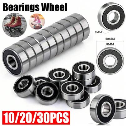 4 Set (10pcs/Set) 608RS 608-2RS BEARINGS RUBBER SEALED 8mm X 22mm X 7mm SKATEBOARD PUSH SCOOTER UK