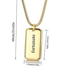 1pc Customized Stainless Steel Mirror Polished Dog Tag Pendant Necklace, Unique Design Hip Hop Couples Necklace, Engraved Jewelry For Daily Wear And Holiday Gatherings, Gift