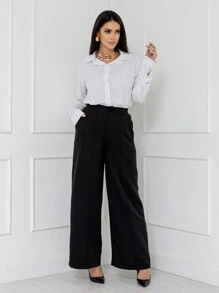 blusa camisa feminina manga long social